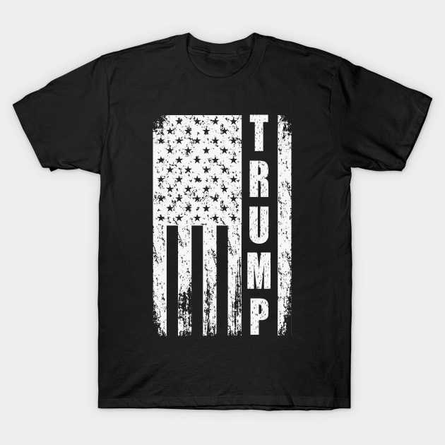 Trump American flag T-Shirt by Dylante